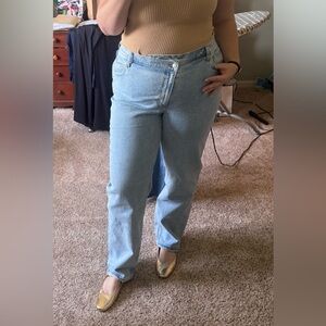 Abercrombie & Fitch Light Wash Straight Leg Jeans - Long